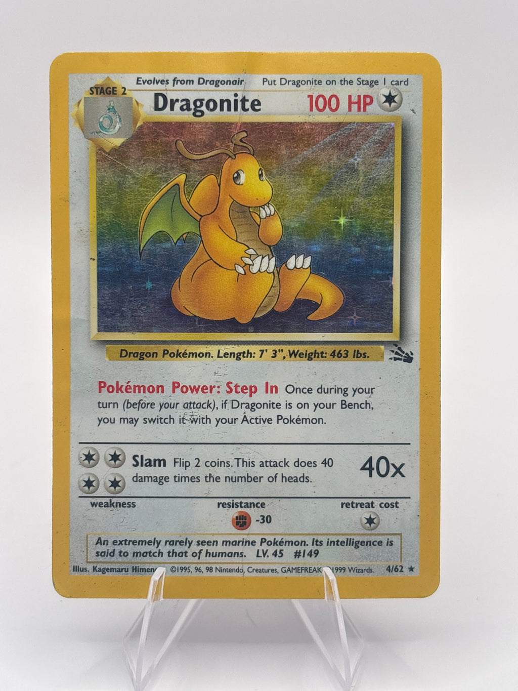 Dragonite Holo 4/62 DMG