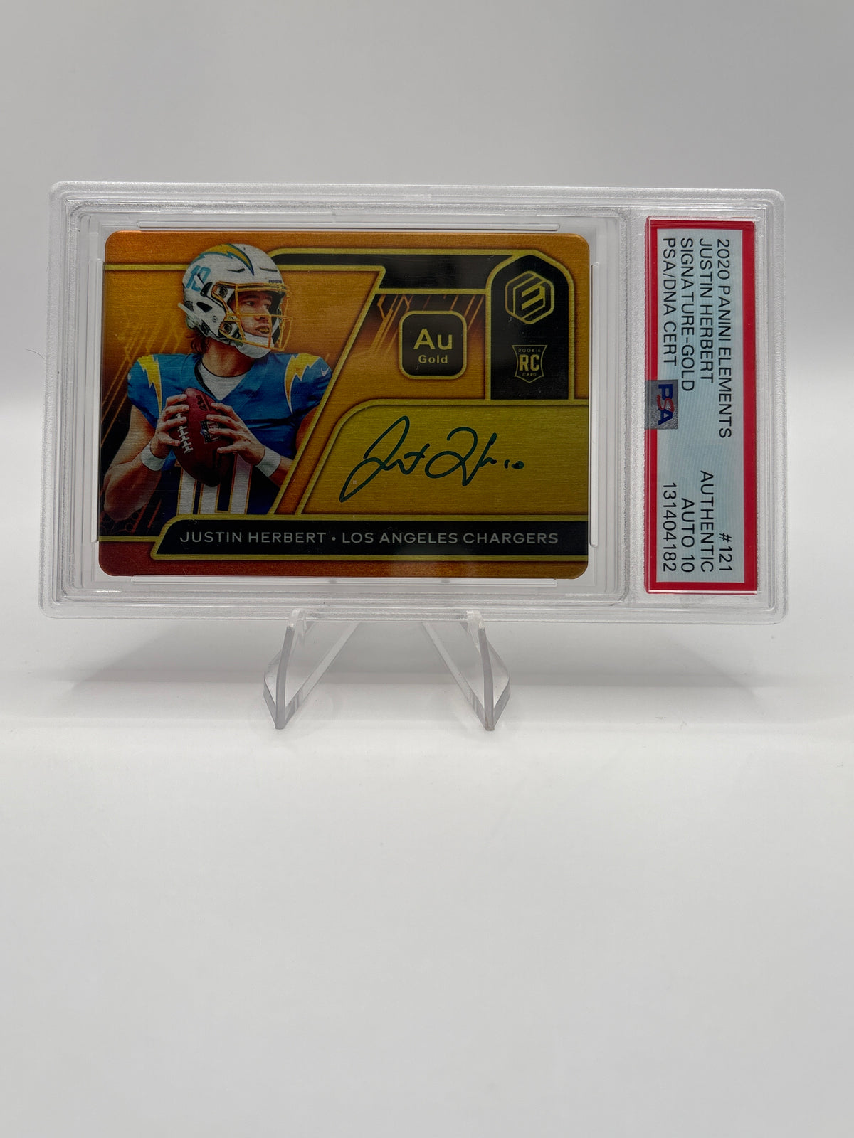 Justin Herbert Signature-Gold