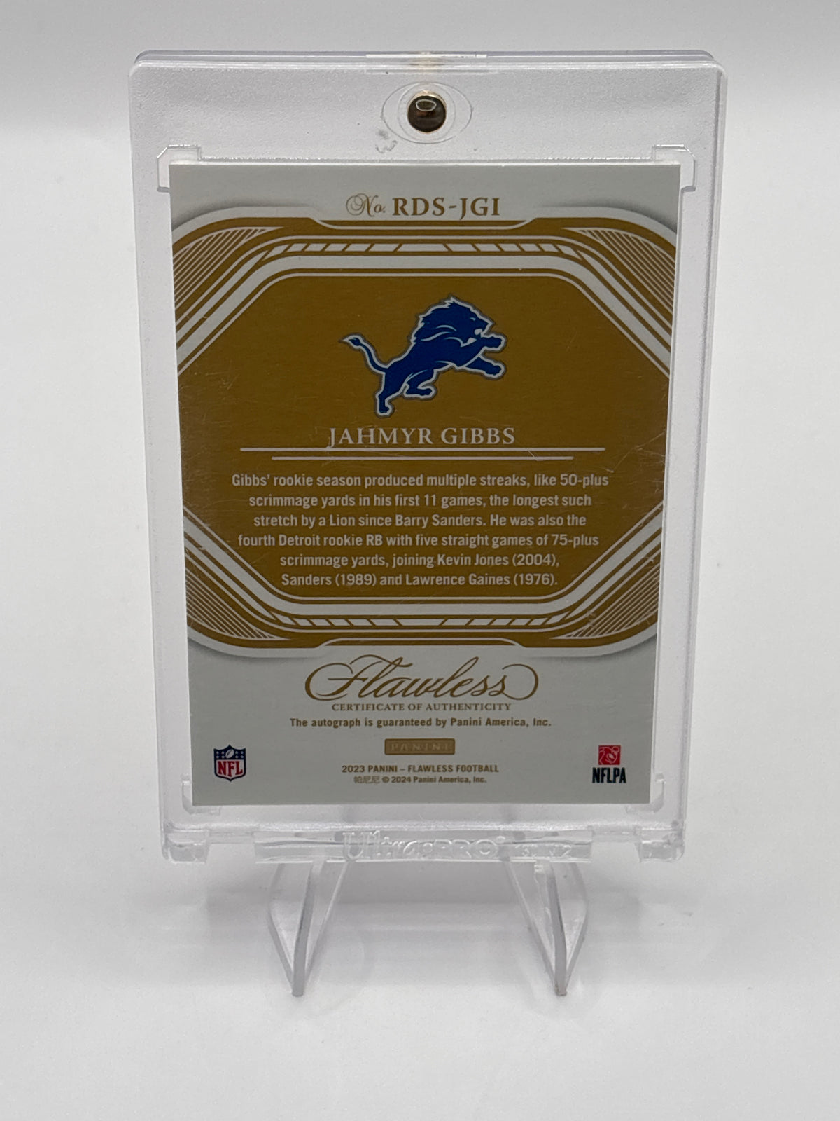 Jahmyr Gibbs Rookie Debut Signatures /20