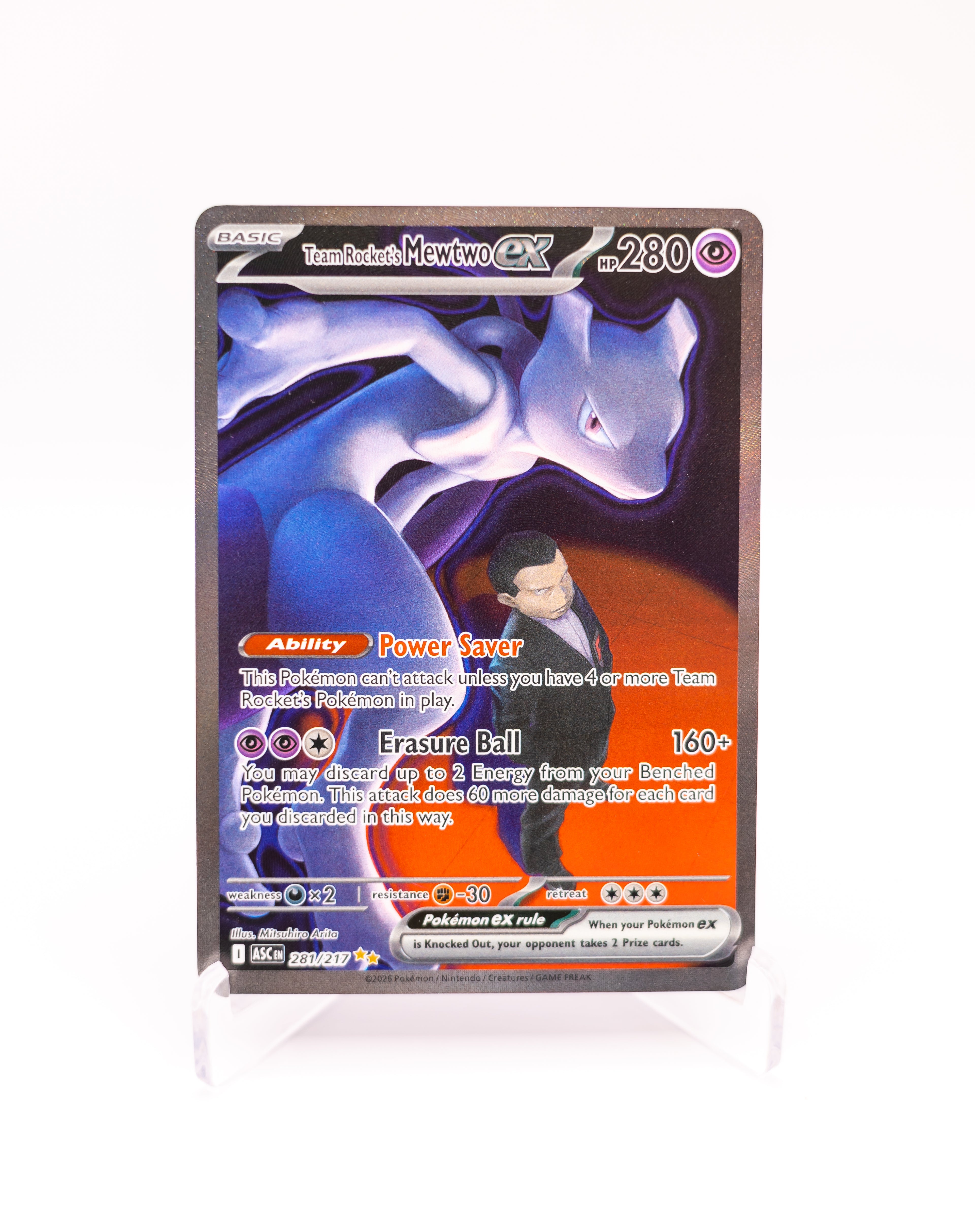 Team Rocket’s Mewtwo EX 281/217 NM