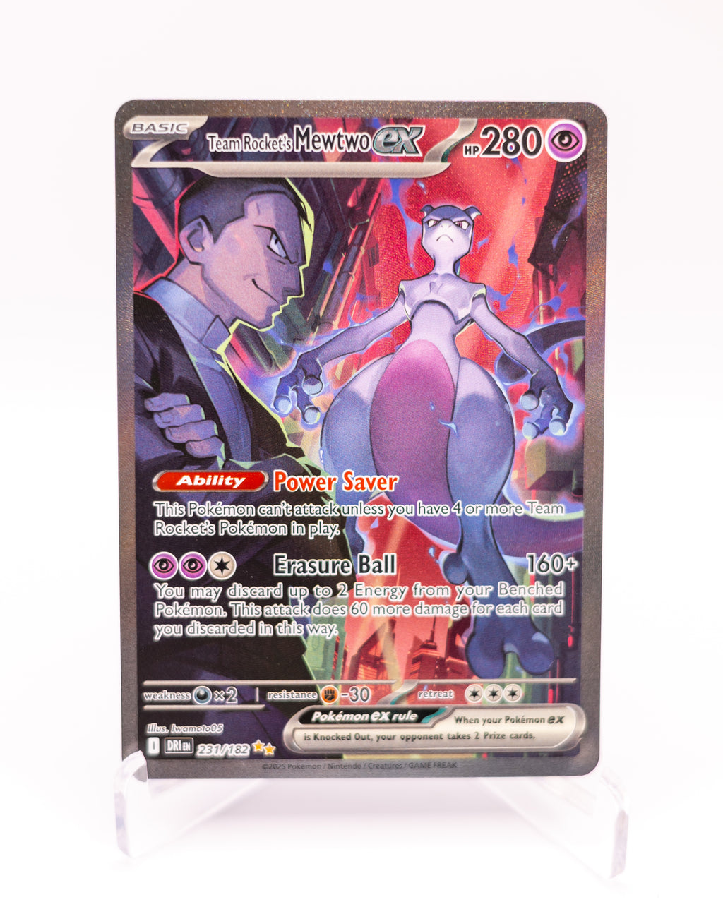 Team Rocket’s Mewtwo EX 231/182 NM